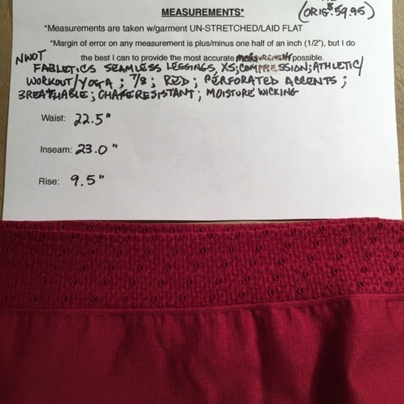 FABLETICS Sync High-Waisted Perforated 7/8 Leggings (Orig. $59.95),NWOT, Size XS - Picture 5 of 5